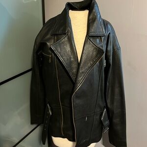 Women’s Vintage leather jacket.. size 12 moto style